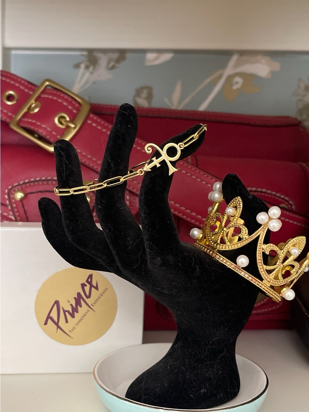 Prince Memorabilia Bracelet By Paisley Park Enterprises. YG Overlay stamped 925